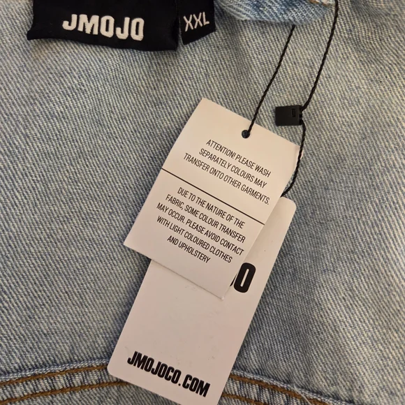 NWT Light Blue Jean Jacket Button Down Adjustable Back - Picture 10 of 12